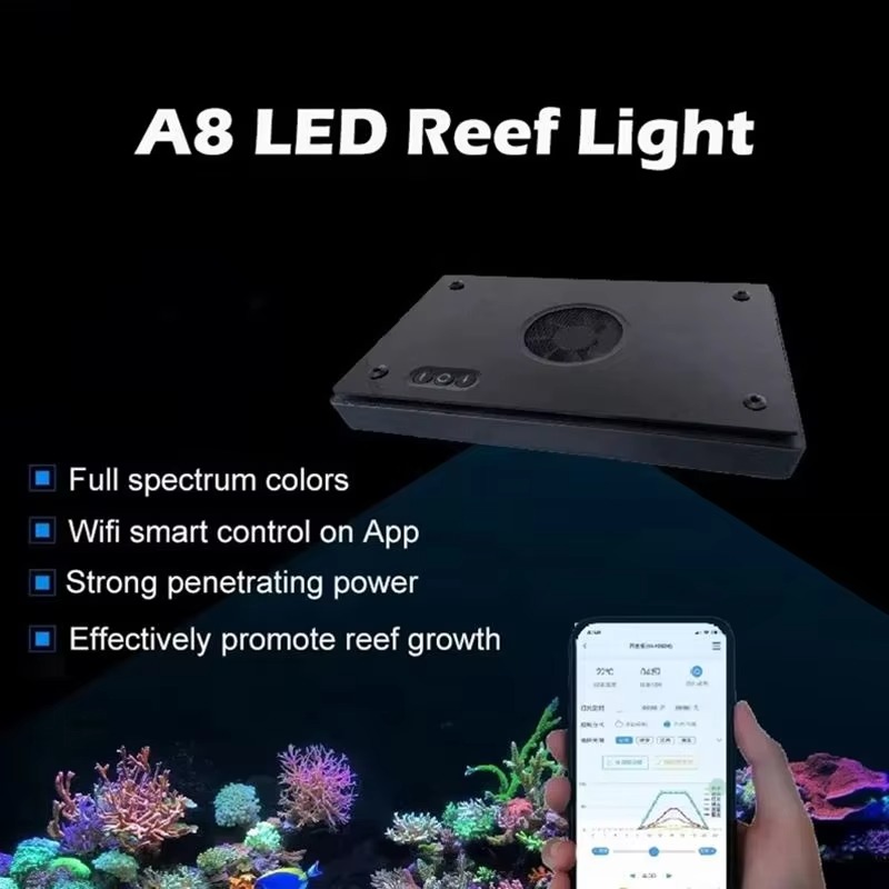 إضاءة LED كاملة الطيف A8Pro II - مراجعة Aquarium Blue Marine Reef وسعره